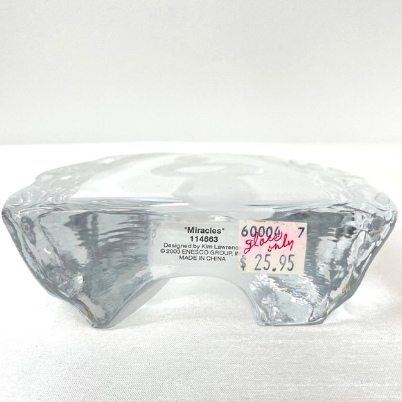NWT VTG Enesco Kim Lawrence Circle of Love Miracles glass sculpture - Picture 5 of 7